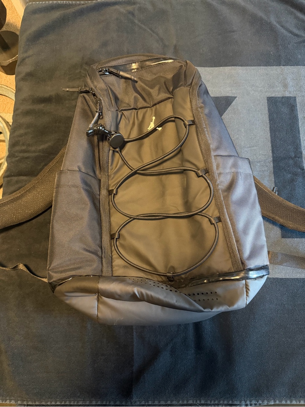 Jordan Black Men's Backpack with Front Bungee Cord